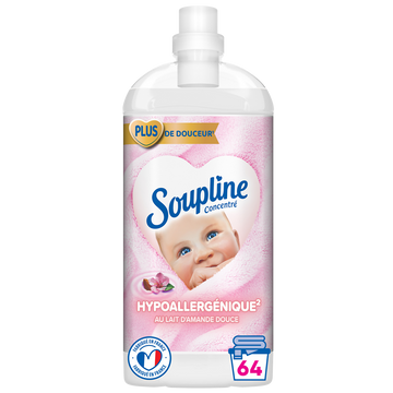 Adoucissant concentré SOUPLINE hypoallergénique 1,35l - 64 lavages