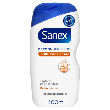 Crème de douche dermo nourrissante surgras SANEX 400ml