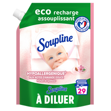 Adoucissant à diluer Hypoallergénique SOUPLINE, recharge doypack 600ml