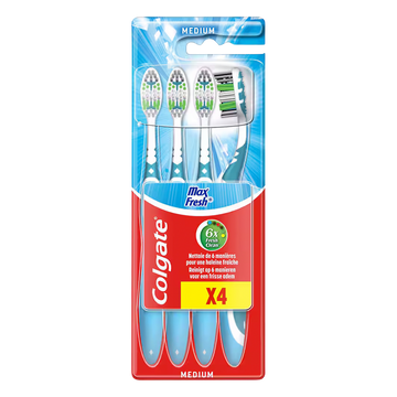 Brosses à dents COLGATE Max Fresh Medium x4