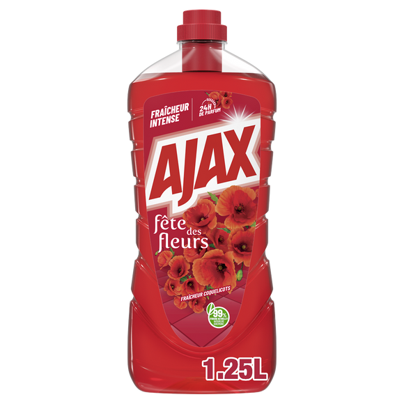 Ajax Flacon Nettoyant menager Fête des Fleurs Coquelicot 125