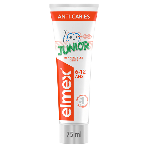 Dentifrice enfant Anti-Caries 6-12 ans ELMEX Kids - tube 75ml