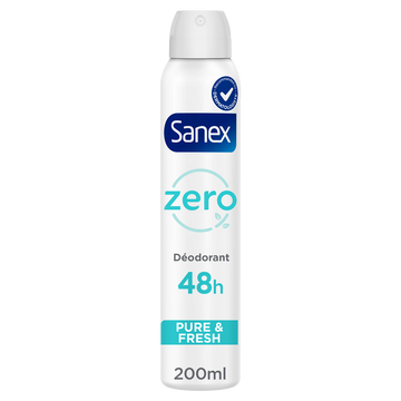 Déodorant SANEX spray pure & fresh zero % 48h - 200ml