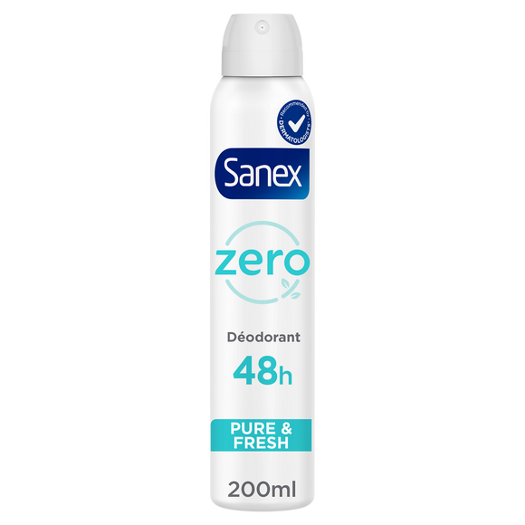 Déodorant SANEX spray pure & fresh zero % 48h - 200ml