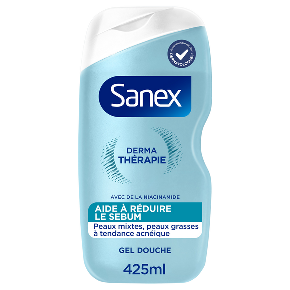 Gel douche SANEX Derma Thérapie Aide à réduire le Sébum - 425ml