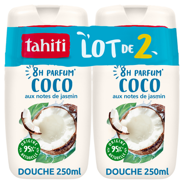 Gel douche TAHITI 8h coco et jasmin 2x250ml