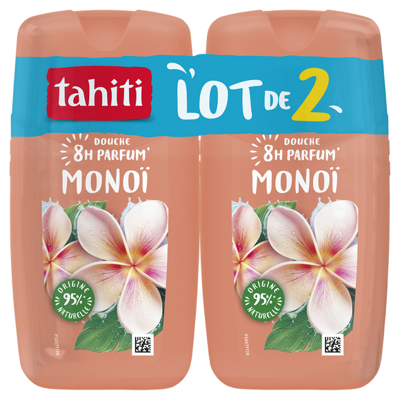 Gel douche TAHITI Parfum 8h Monoï - 2x250ml