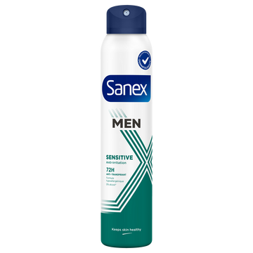 Déodorant homme spray SANEX men dermo natur protect sensitive 72h, 200ml