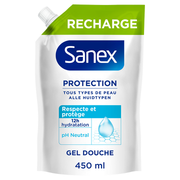 Gel douche SANEX protection éco pack 450ml