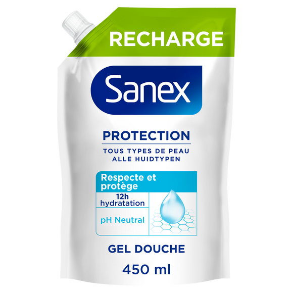 Gel douche SANEX protection éco pack 450ml