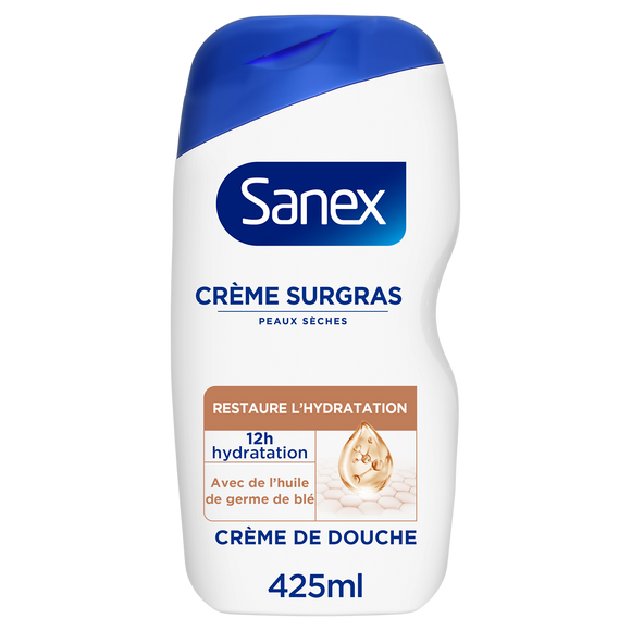 Gel douche SANEX surgras Crème Derma Care - 425ml