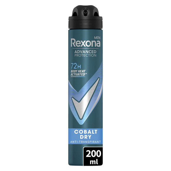 Déodorant Homme anti-transpirant cobalt dry 72h REXONA - Spray 200ml