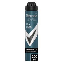 Déodorant Homme anti-transpirant invisible black & white 72h REXONA -Spray 200ml