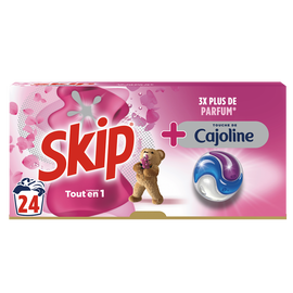 Lessive capsule touche de cajoline 3 en 1 SKIP - 24 capsules