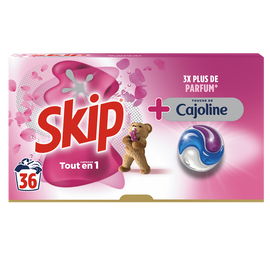 Lessive capsule touche de cajoline 3 en 1 SKIP - 36 capsules