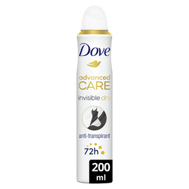 Déodorant anti-transpirant invisible dry DOVE 200ml