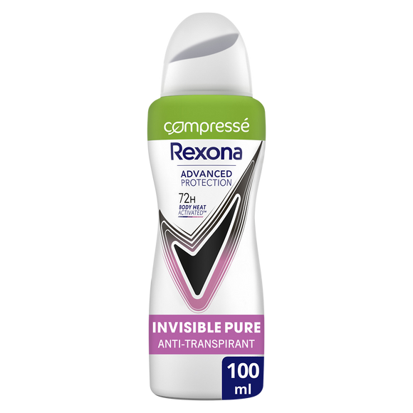 Déodorant aérosol REXONA invisible pure 72h 100ML