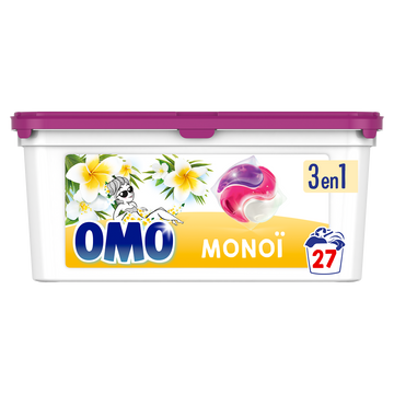 Lessive dosette Monoi OMO 27 capsules 0,467kg