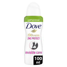 Déodorant invisible care 0% alcool spray compressé 72h DOVE 100ml