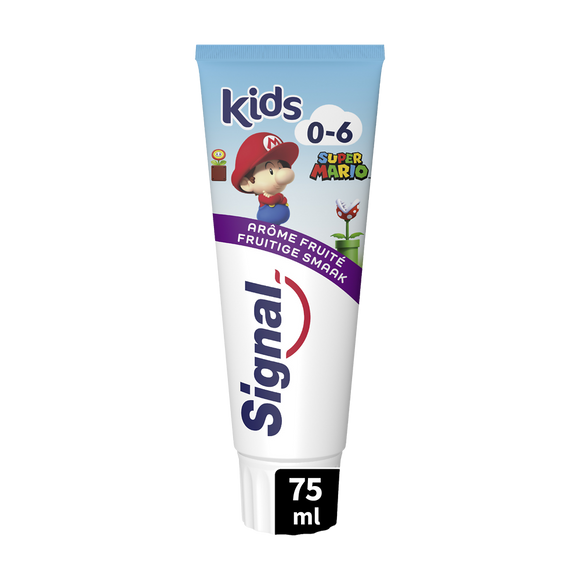Dentifrice enfant 0-6 ans arôme fruité super mario SIGNAL 75ml