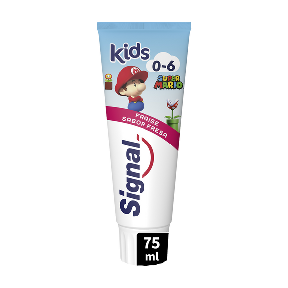 Dentifrice enfant 0-6 ans fraise super mario SIGNAL 75ml
