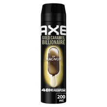 Déodorant homme gold Caramel Billionaire 48h Fresh AXE spray 200ml
