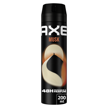Déodorant homme musk 48h fraîcheur & parfum AXE spray 200ml