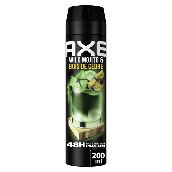 Déodorant homme suprême wild mojito & bois de cèdre 48h AXE spray 200ml