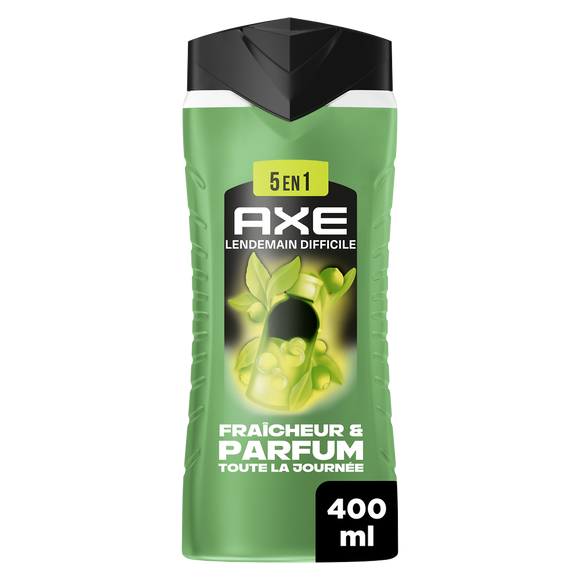 Gel douche AXE homme 5-en-1 lendemain difficile 400ml