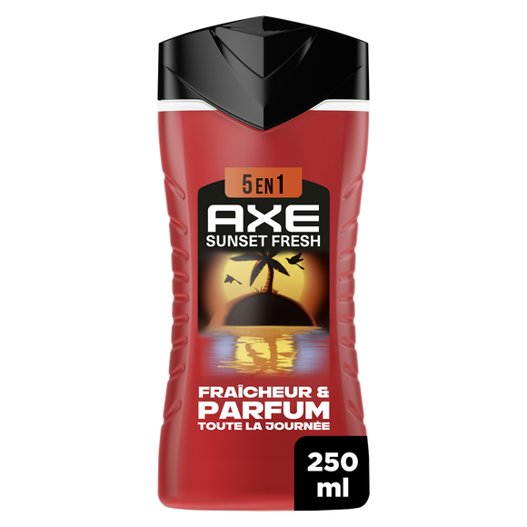 Gel douche AXE homme 5-en-1 sunset fresh 250ml