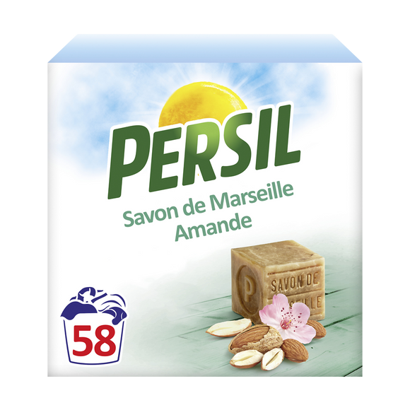 Lessive poudre douceur d'amande PERSIL 58 lavages