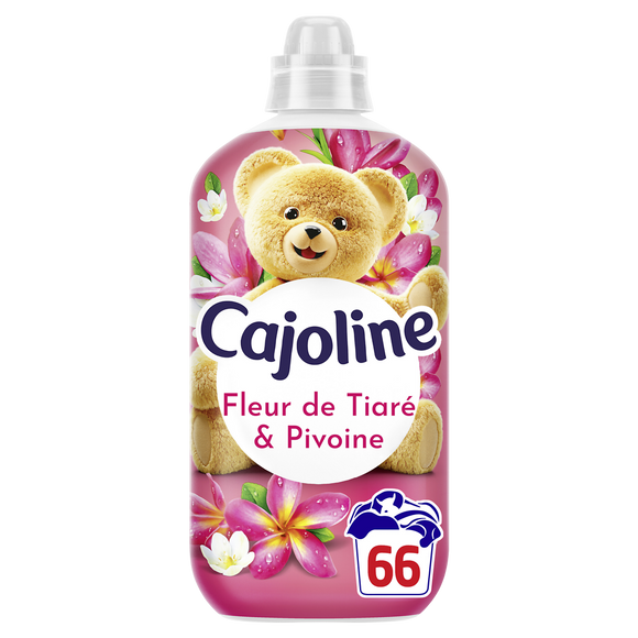 Adoucissant fleur de tiaré & pivoine CAJOLINE 66 lavages