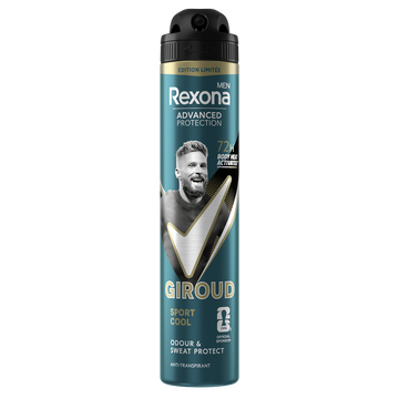 Déodorant homme Olivier Giroud spray anti-transpirant 72h REXONA 200ml
