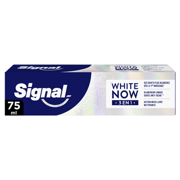 Dentifrice white now 3 en 1 blancheur incontournable SIGNAL 75ml