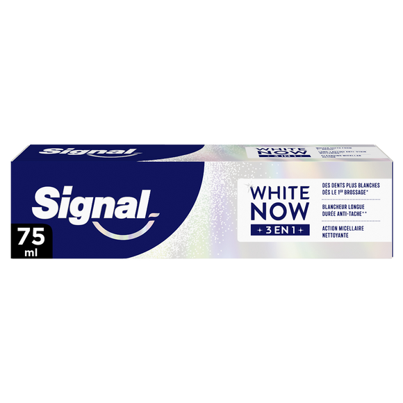 Dentifrice white now 3 en 1 blancheur incontournable SIGNAL 75ml