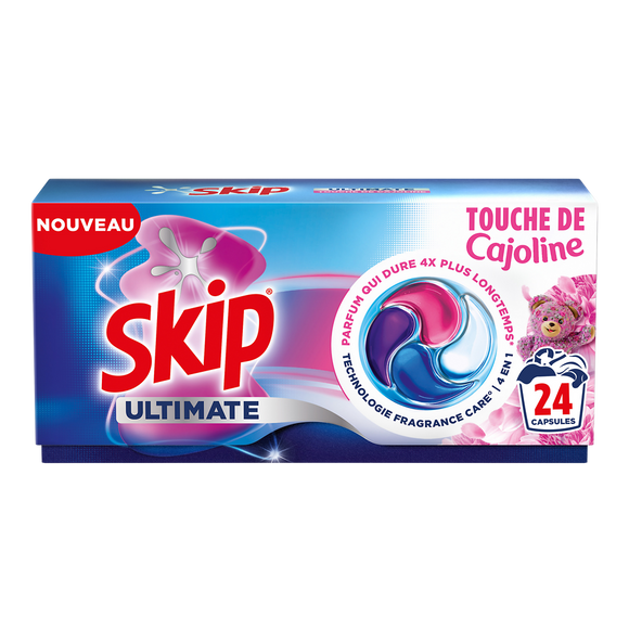 Lessive Capsules Touche de CAJOLINE Ultimate SKIP- 24 capsules