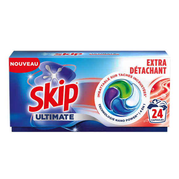 Lessive Capsules EXTRA DETACHANT Ultimate SKIP- 24 capsules