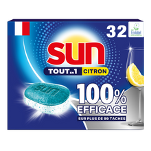 Tablette lave-vaiselle SUN Tout en 1 citron - x32