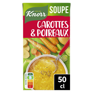 Soupe de carottes & poireaux KNORR brique 50cl