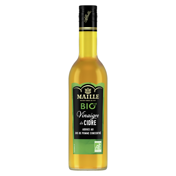 Vinaigre de cidre adouci au jus de pomme concentré bio MAILLE 500 ml