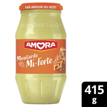 Moutarde mi-forte AMORA - bocal de 415g