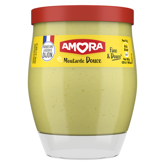 Moutarde douce AMORA verre de table 230g