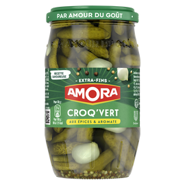Cornichons extra-fins Croq'Vert AMORA bocal 210g