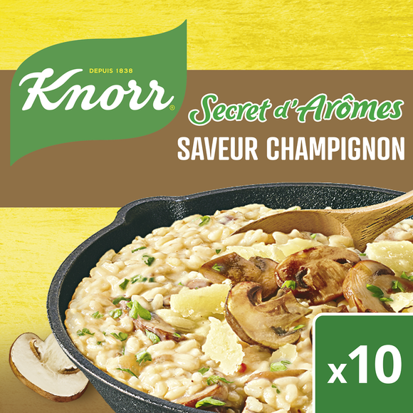Bouillon secret d'arômes saveur champignon KNORR 10 tablettes 100g