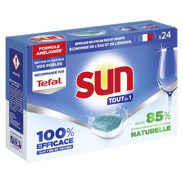 Tabs lave vaisselle tout en 1 regular SUN x24