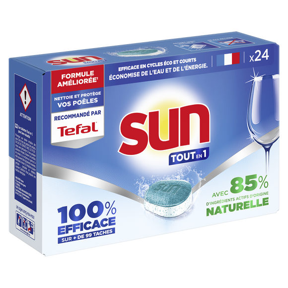 Tabs lave vaisselle tout en 1 regular SUN x24