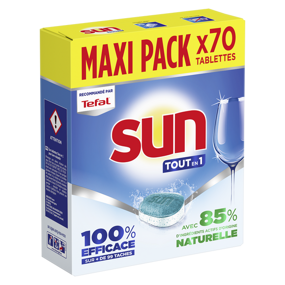 Lave vaisselle tabs tout en 1 SUN x70