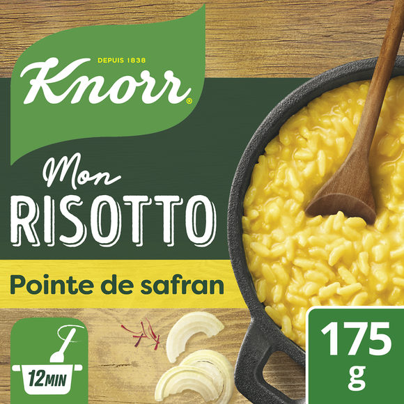Riz risotto pointe de safran cuisson 12min KNORR 2 portions