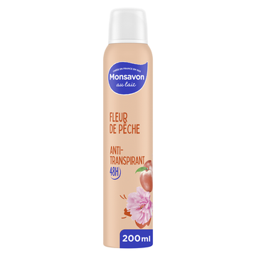 Déodorant MONSAVON fleur de pêche toute douce 200ml