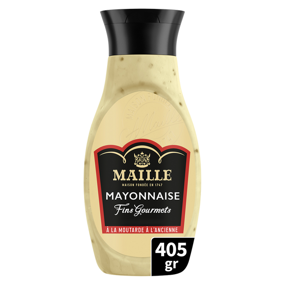 Mayonnaise fins gourmets moutarde à l'ancienne MAILLE squeeze 405g